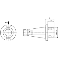 MHD-Grundaufnahme DIN2080A SK50 MHD'50.48